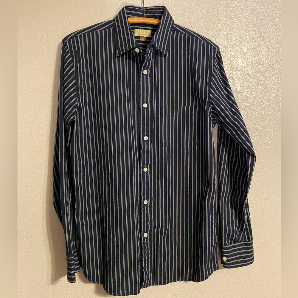 Sonoma Mens Small Button Up Shirt